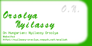 orsolya nyilassy business card